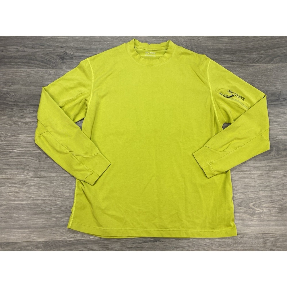 Arc'teryx Copal Long Sleeve Bird Tee Shirt Men's Size Large Yellow/Green Rare